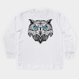 Owl Art best funny cute owl fans gift for Men Women Kids Long Sleeve T-Shirt